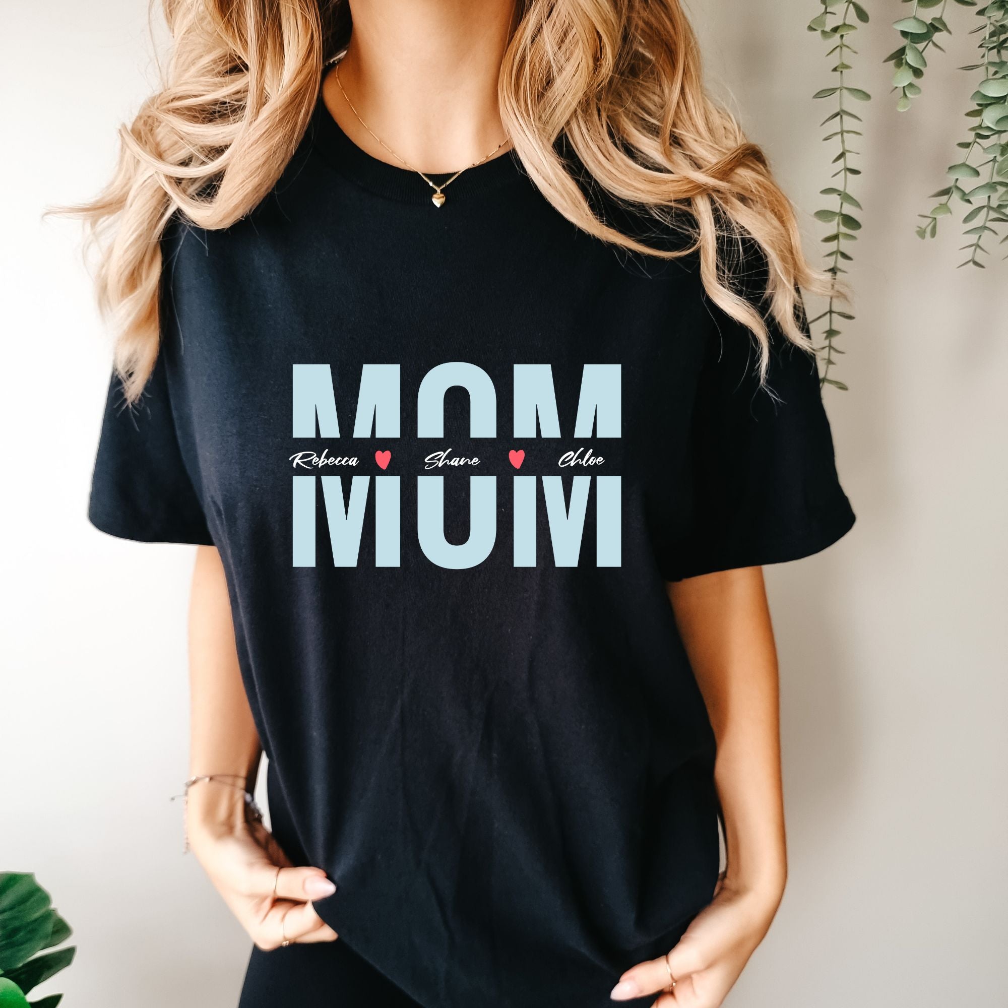 Personalised Mom T-shirt With Kids Names