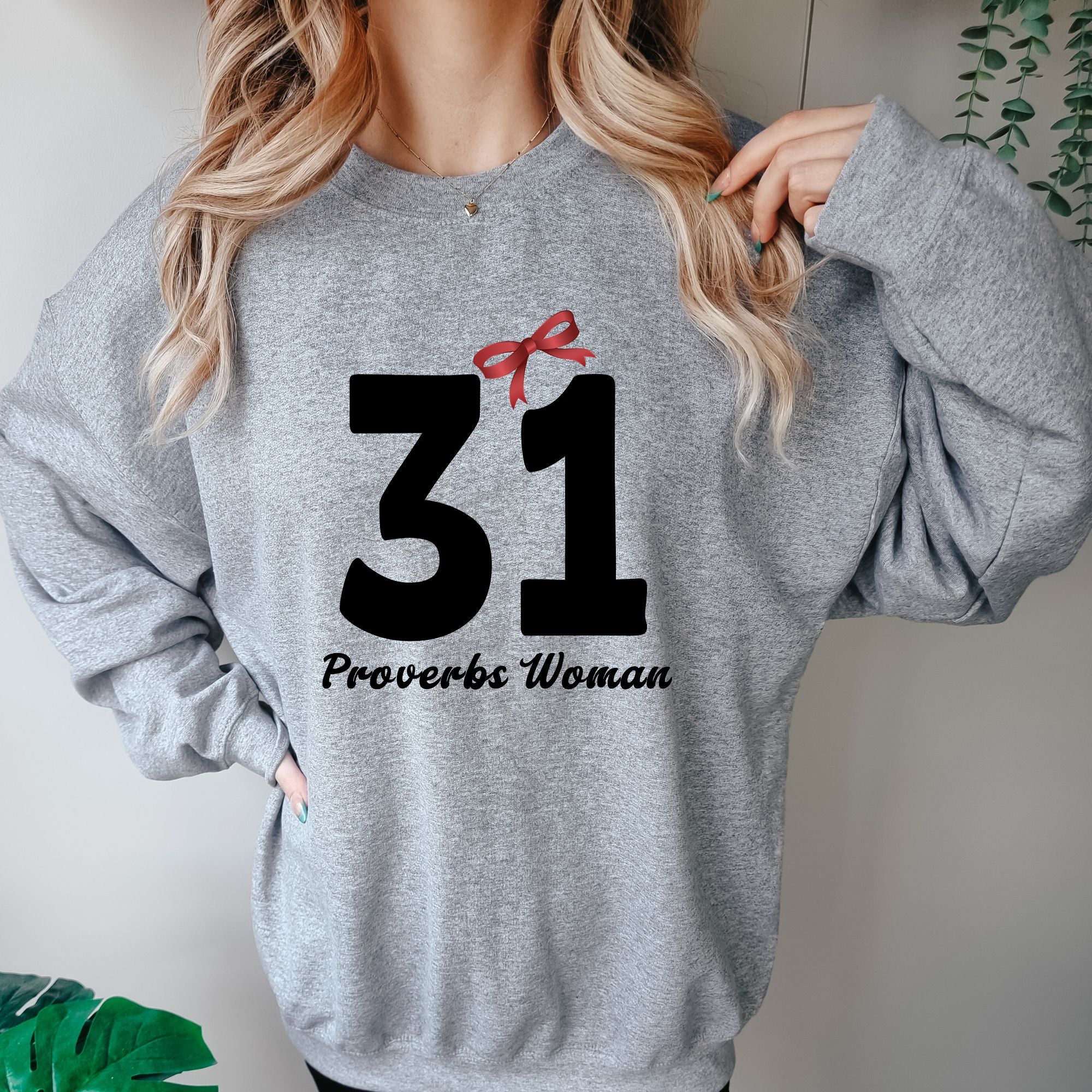 31 Proverbs Bow Sweatshirt - Christian Sweatshirt