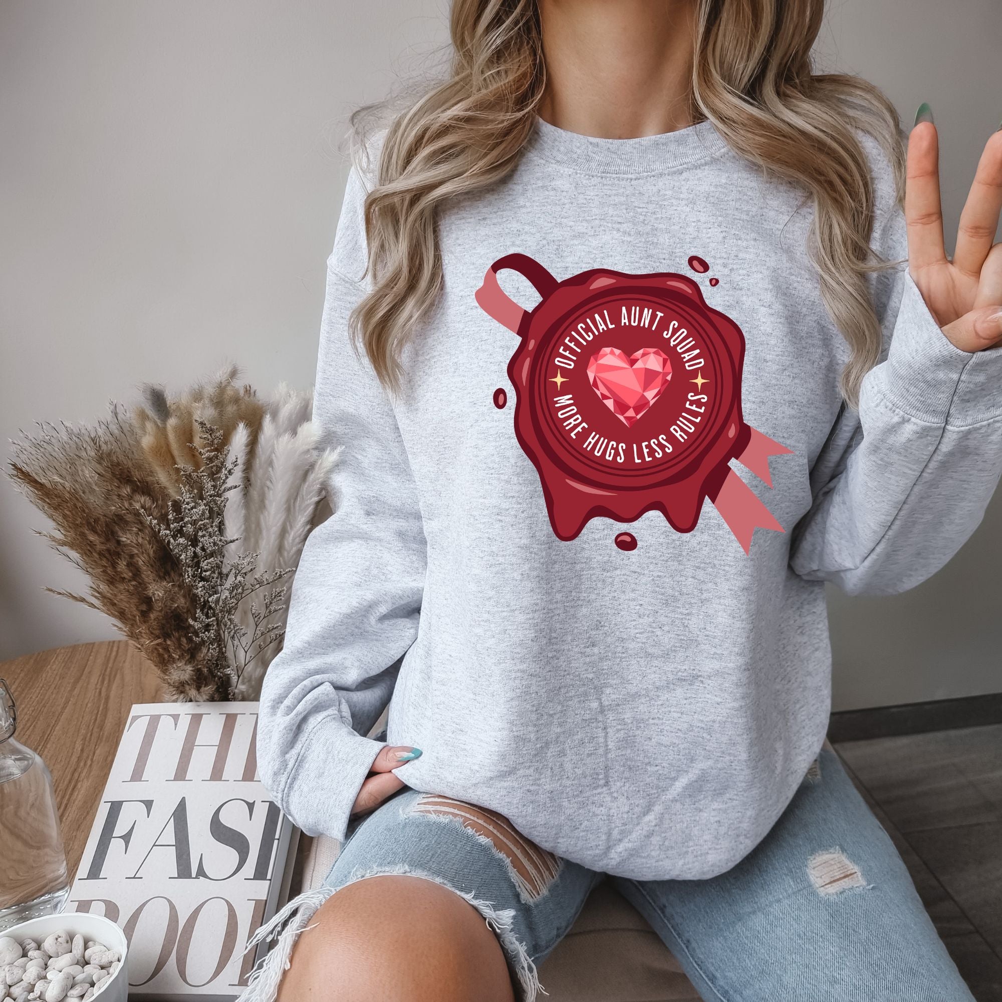 Official Aunt Squad Sweatshirt - More Hugs Less Rules