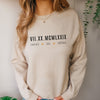 Roman Numerals Personalized DOB Sweatshirt - Positive Signs