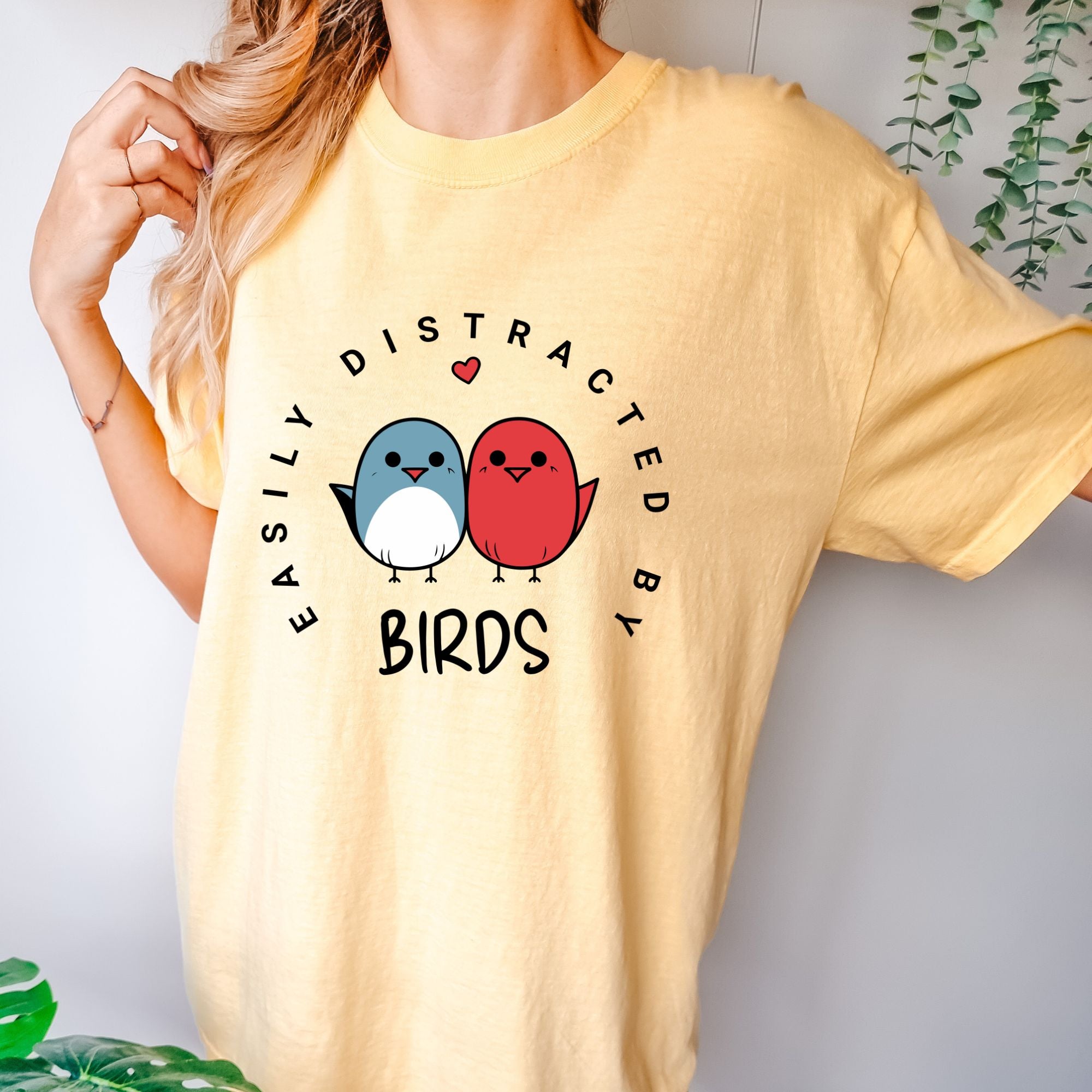 Easily Distracted By Birds - Birds Nerd T-shirt