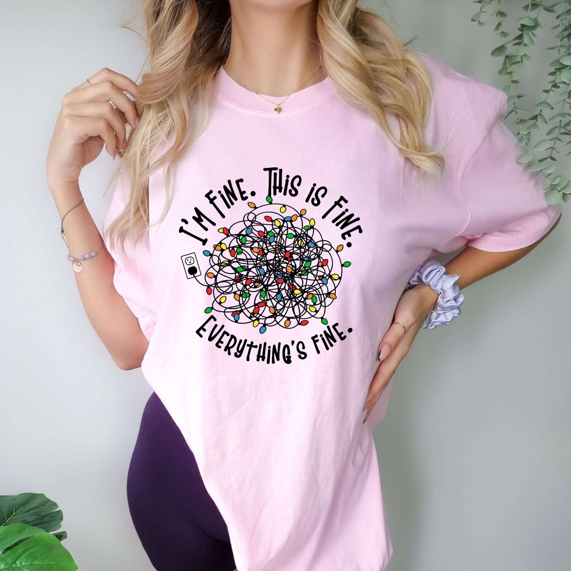 I'm Fine This Is Fine Everything Is Fine Shirt - Blosson Color