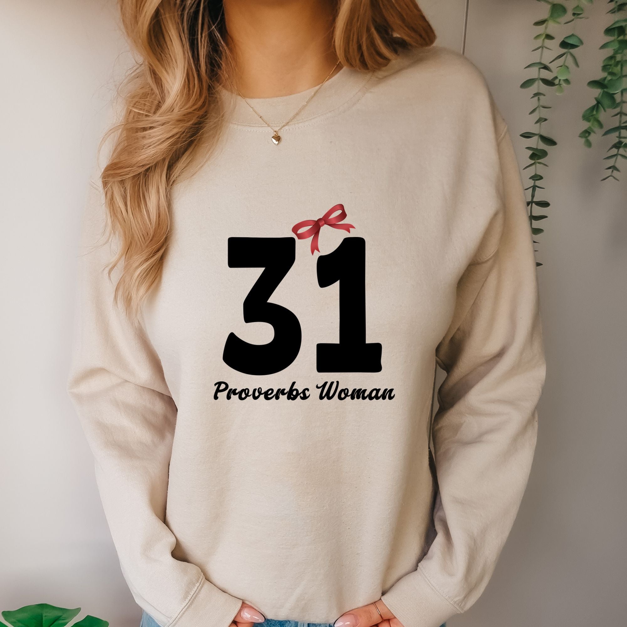 31 Proverbs Bow Sweatshirt - Christian Sweatshirt