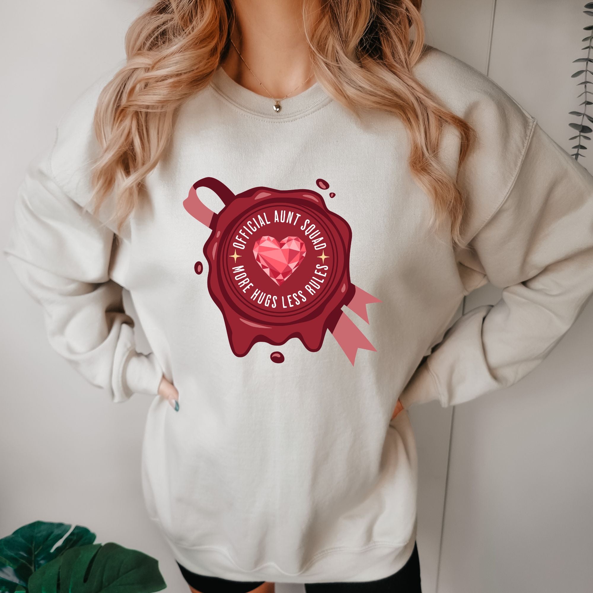 Official Aunt Squad Sweatshirt - More Hugs Less Rules