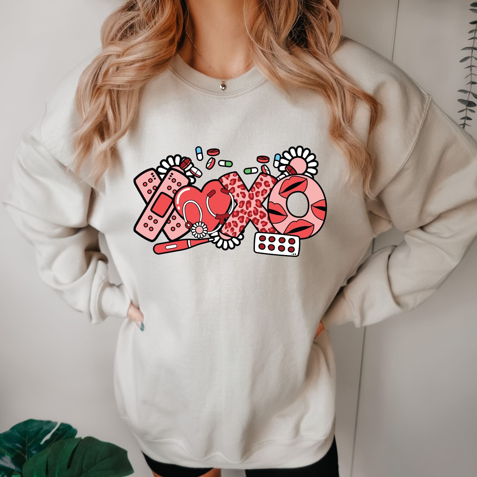 Nurse Valentine's Sweatshirt - XOXO