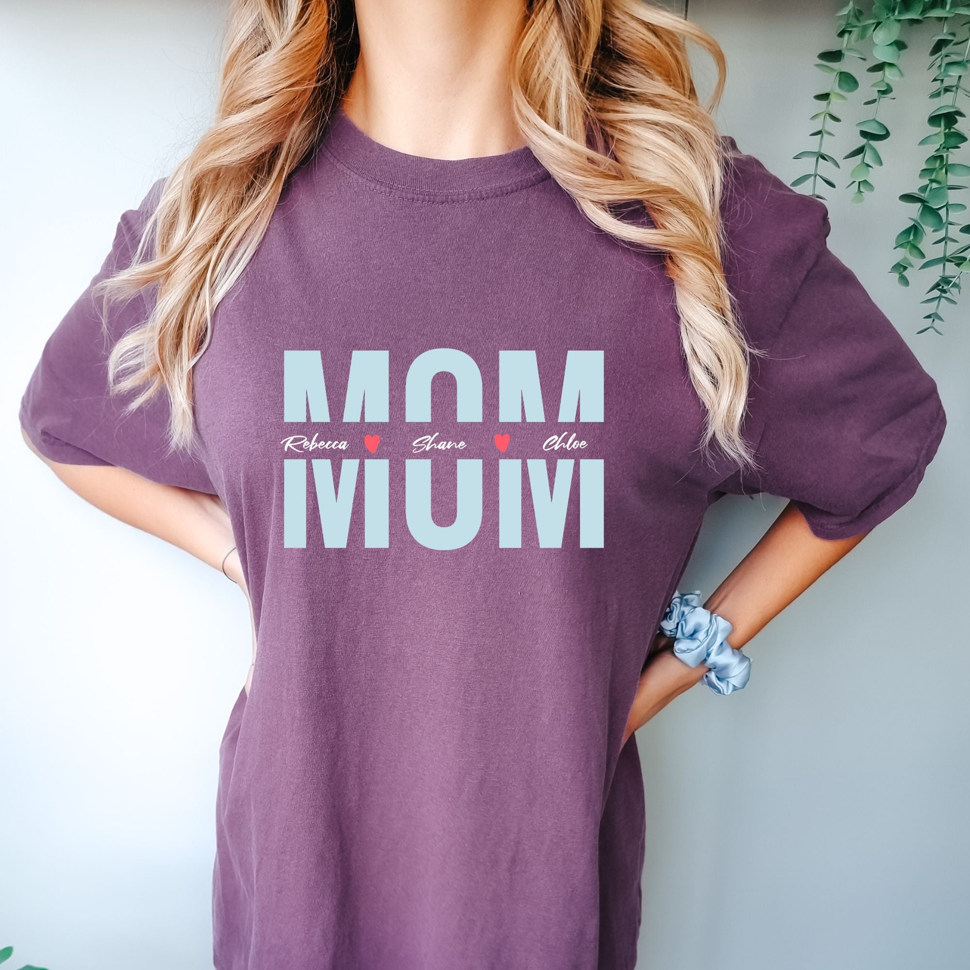 Personalised Mom T-shirt With Kids Names