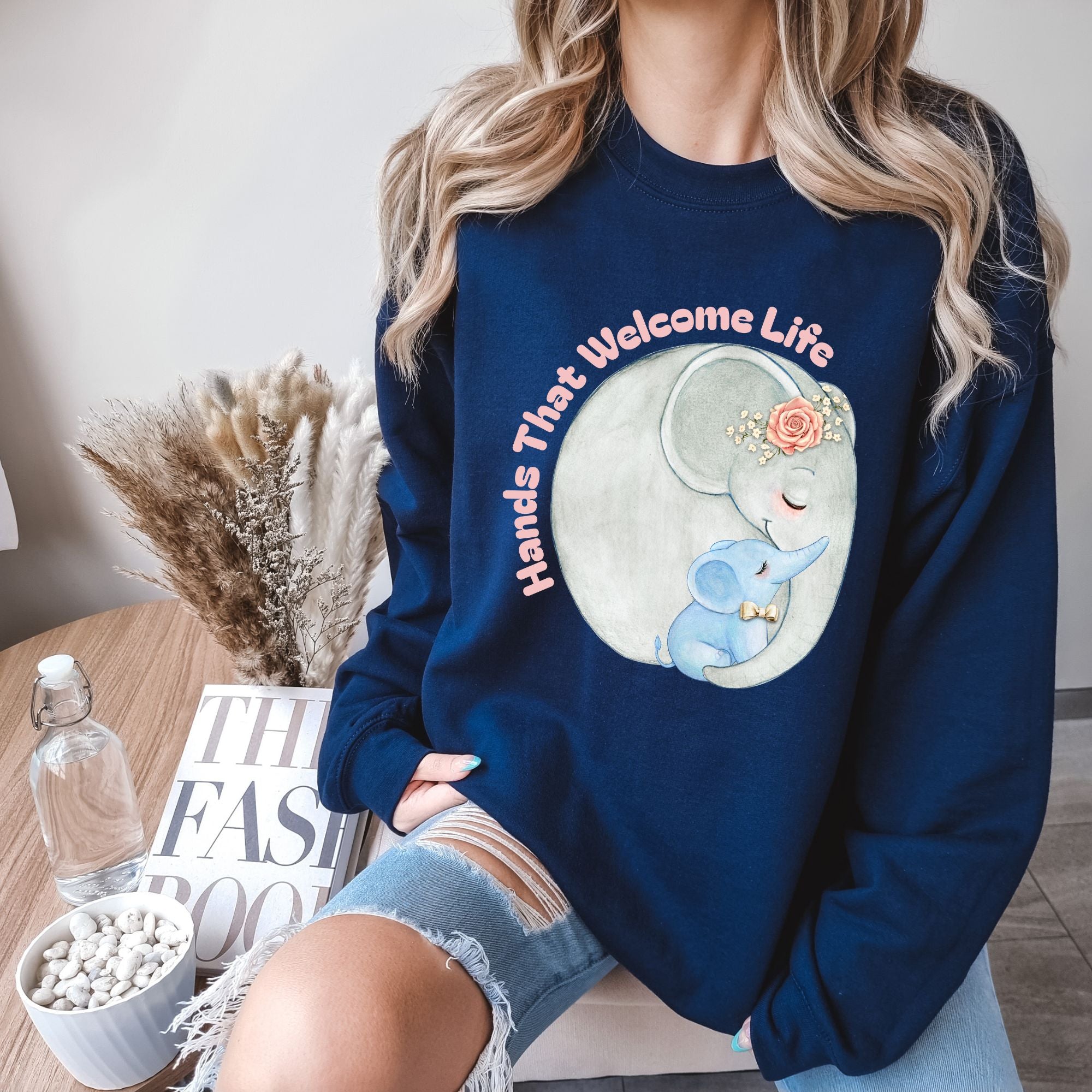 Midwife Gift Sweatshirt - Hands That Welcome Life