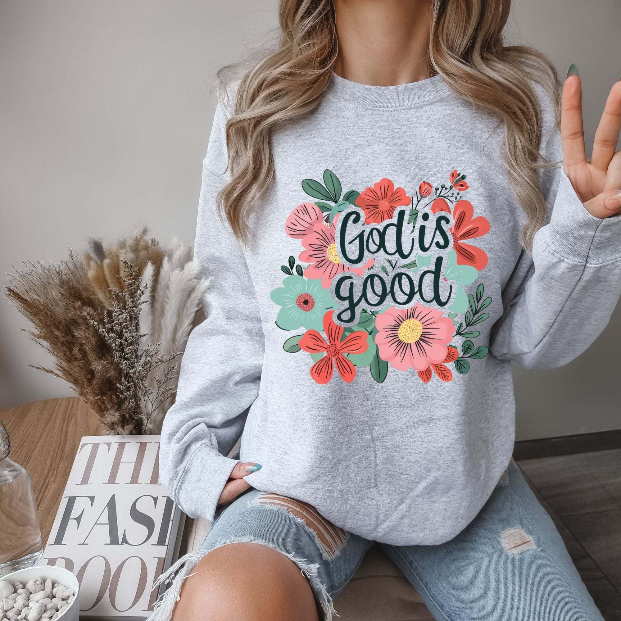 God Is Good Sweatshirt - Ash Color