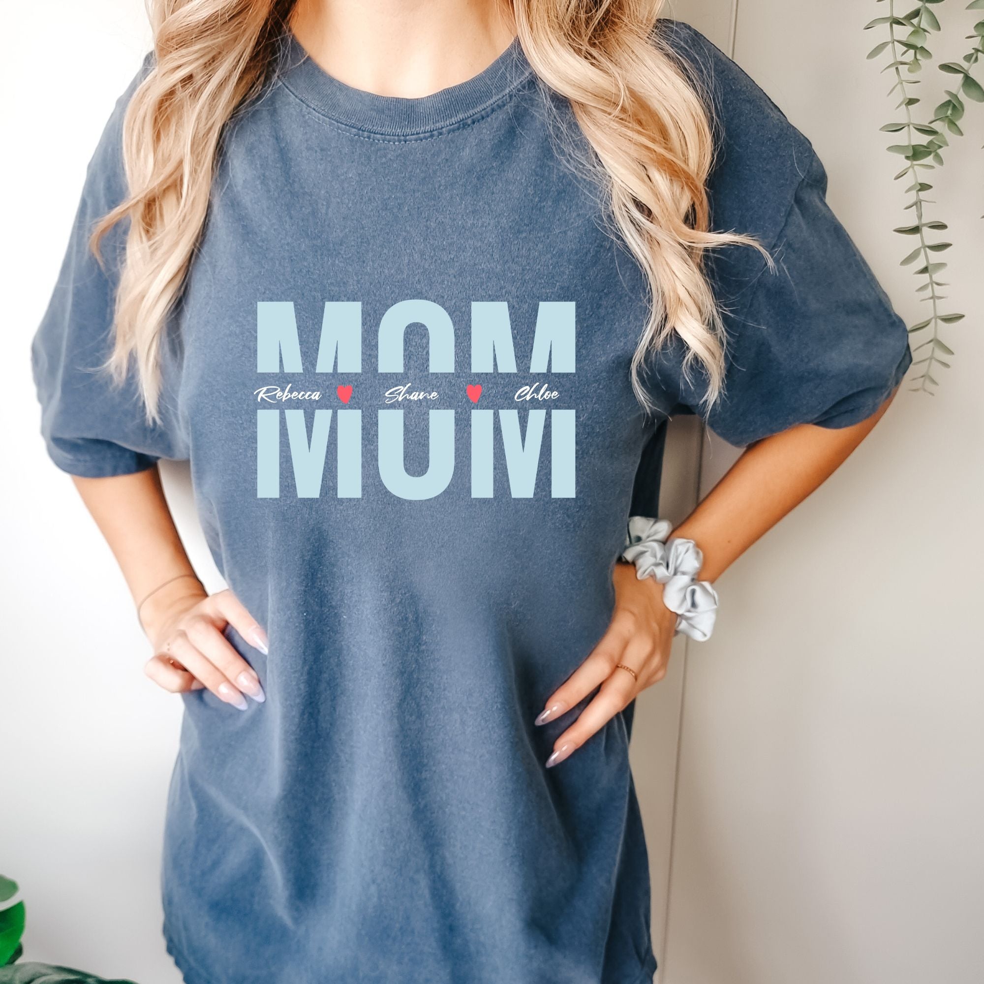 Personalised Mom T-shirt With Kids Names