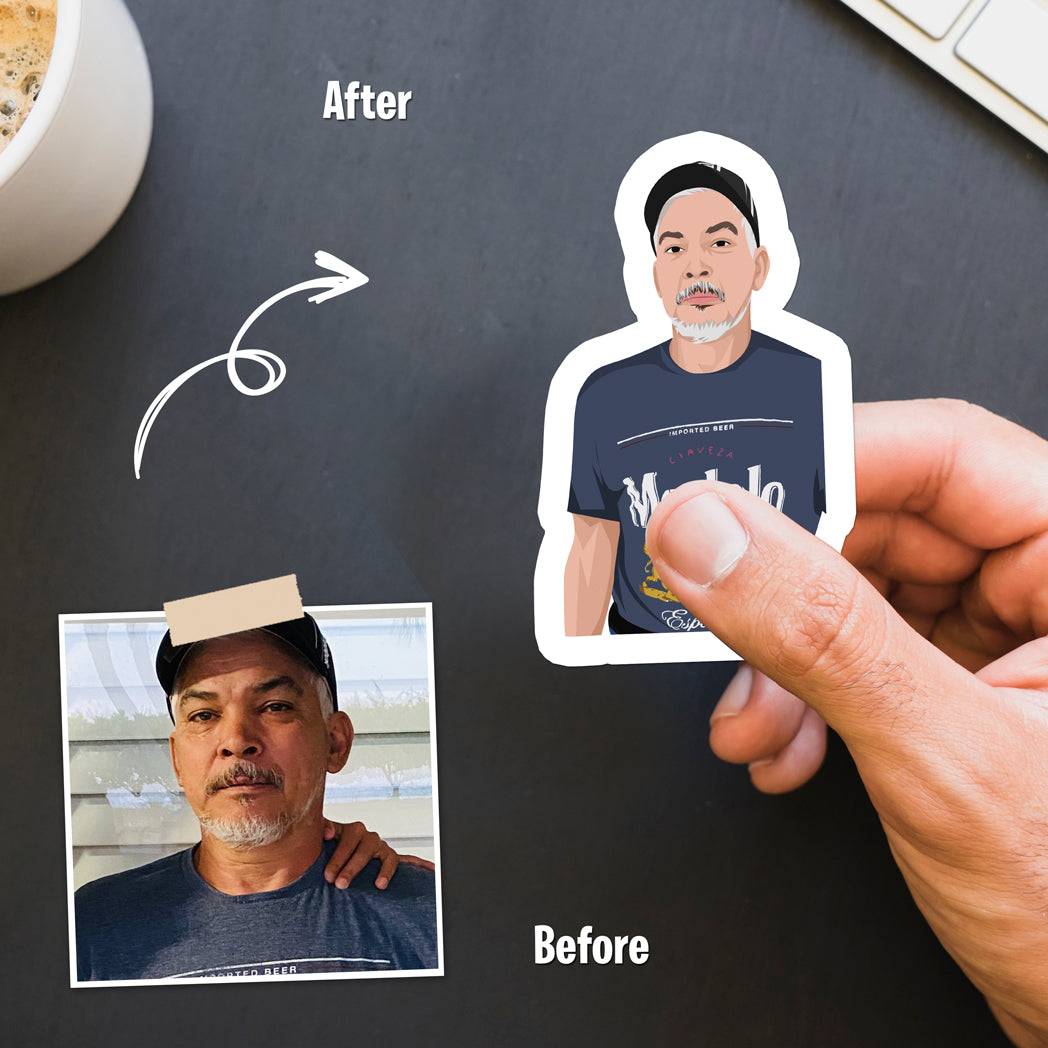 Custom Grandpa Photo Stickers