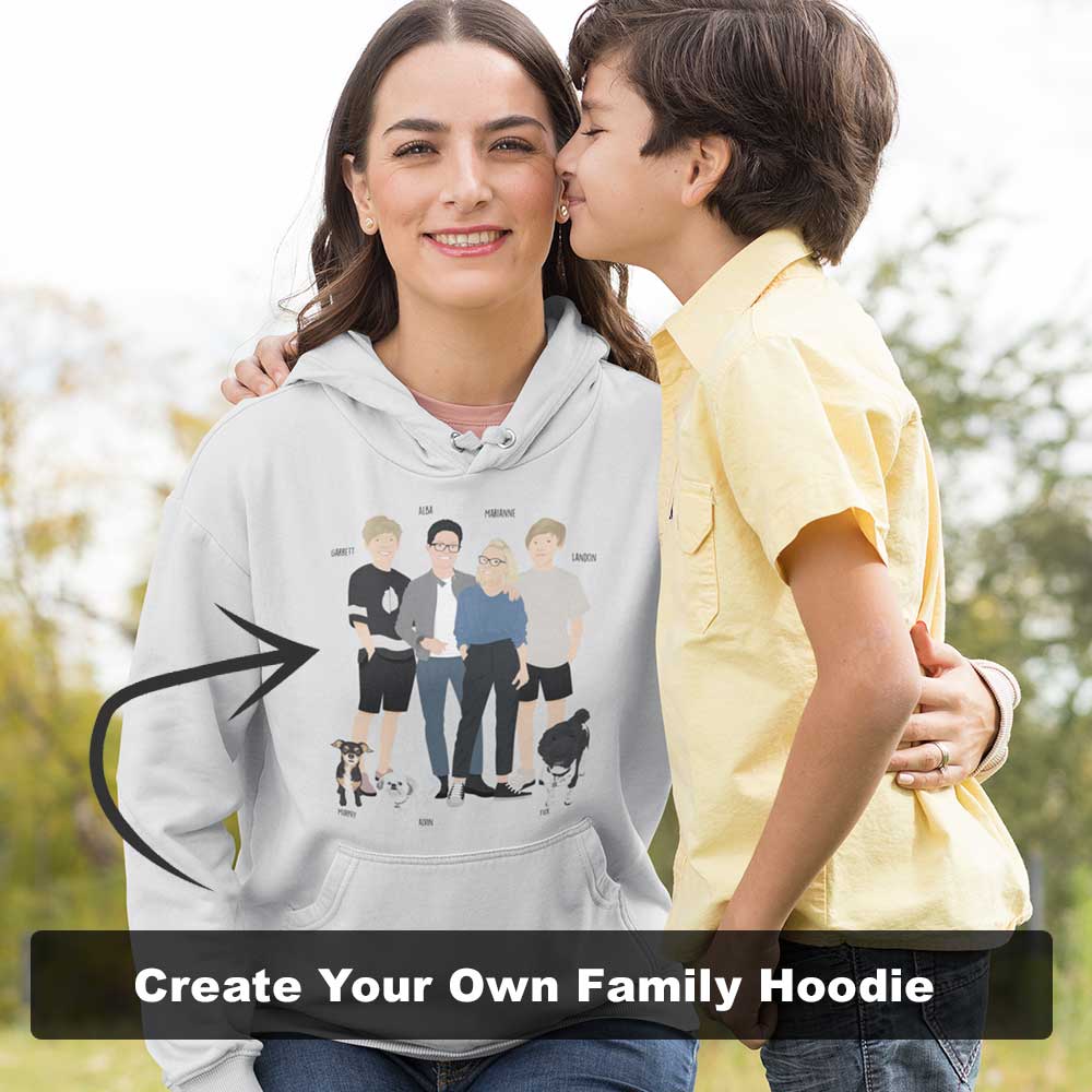 Custom Drawn Family Hoodie