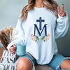 Marian Cross Sweatshirt - White Color