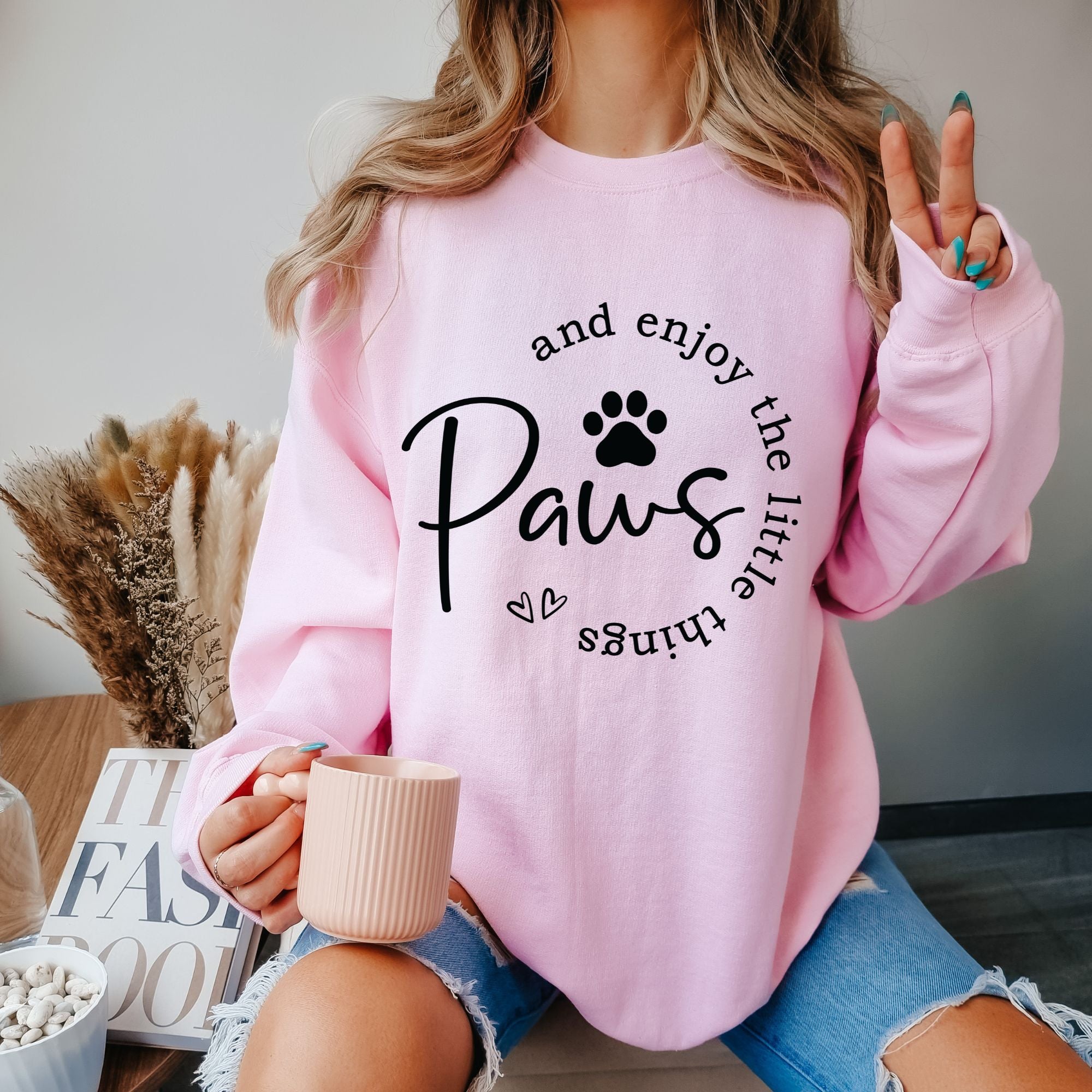 Dog Mom Sweatshirt - Paws and Enjoy The Little Things