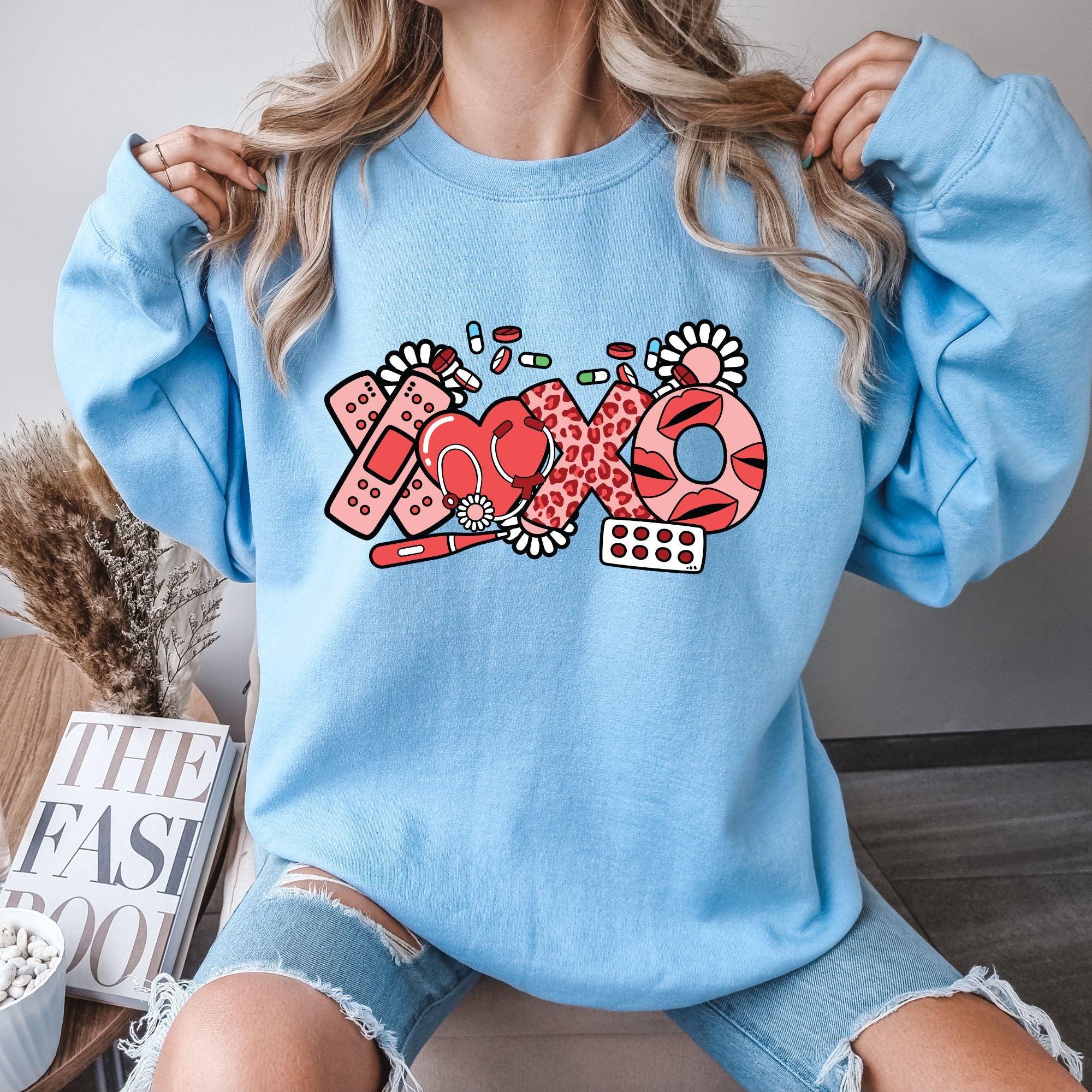 Nurse Valentine's Sweatshirt - XOXO