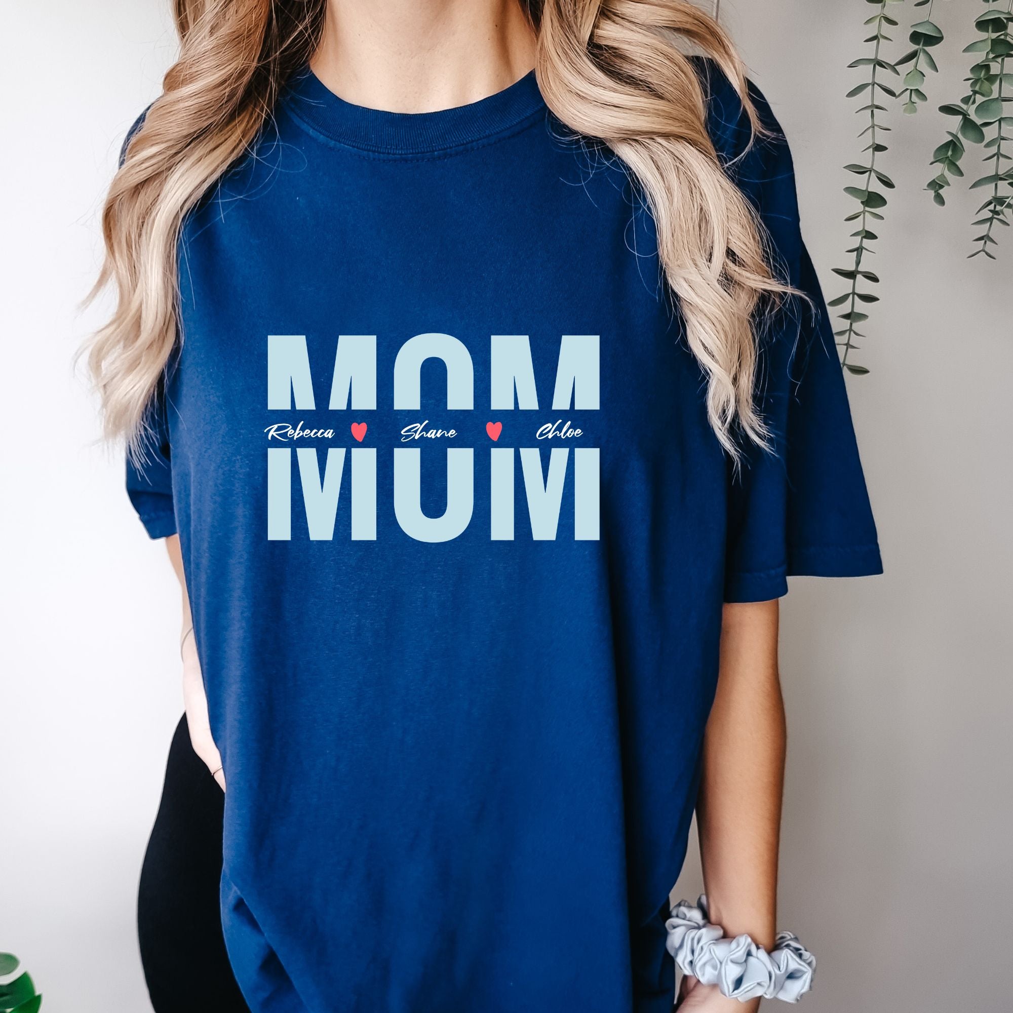 Personalised Mom T-shirt With Kids Names