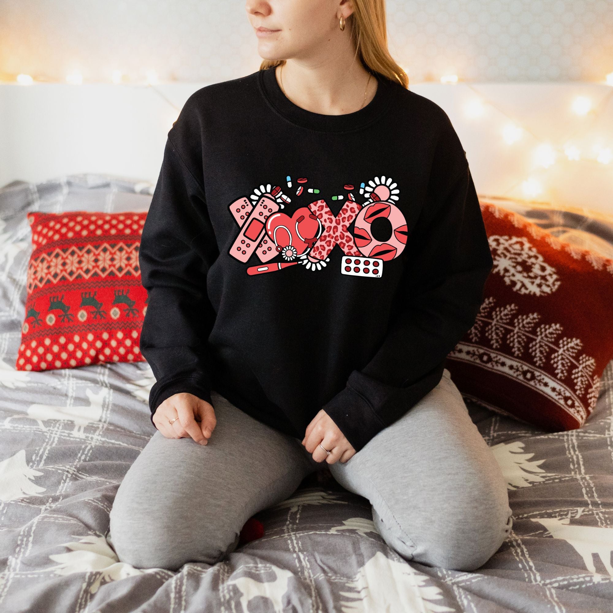 Nurse Valentine's Sweatshirt - XOXO