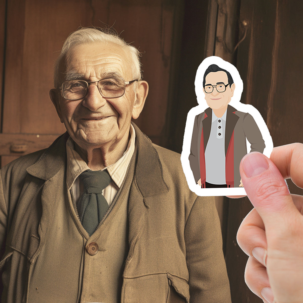 Custom Grandpa Photo Stickers