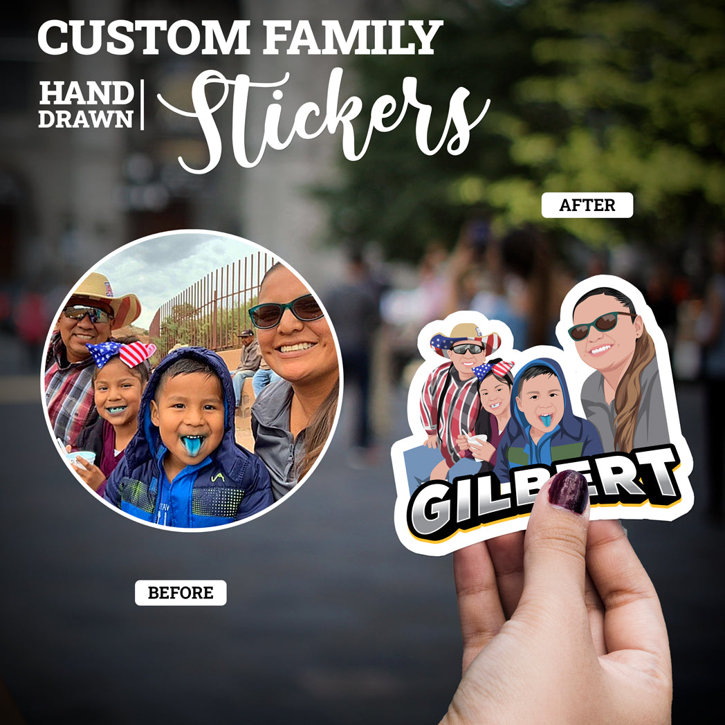 Custom Family Photo Stickers