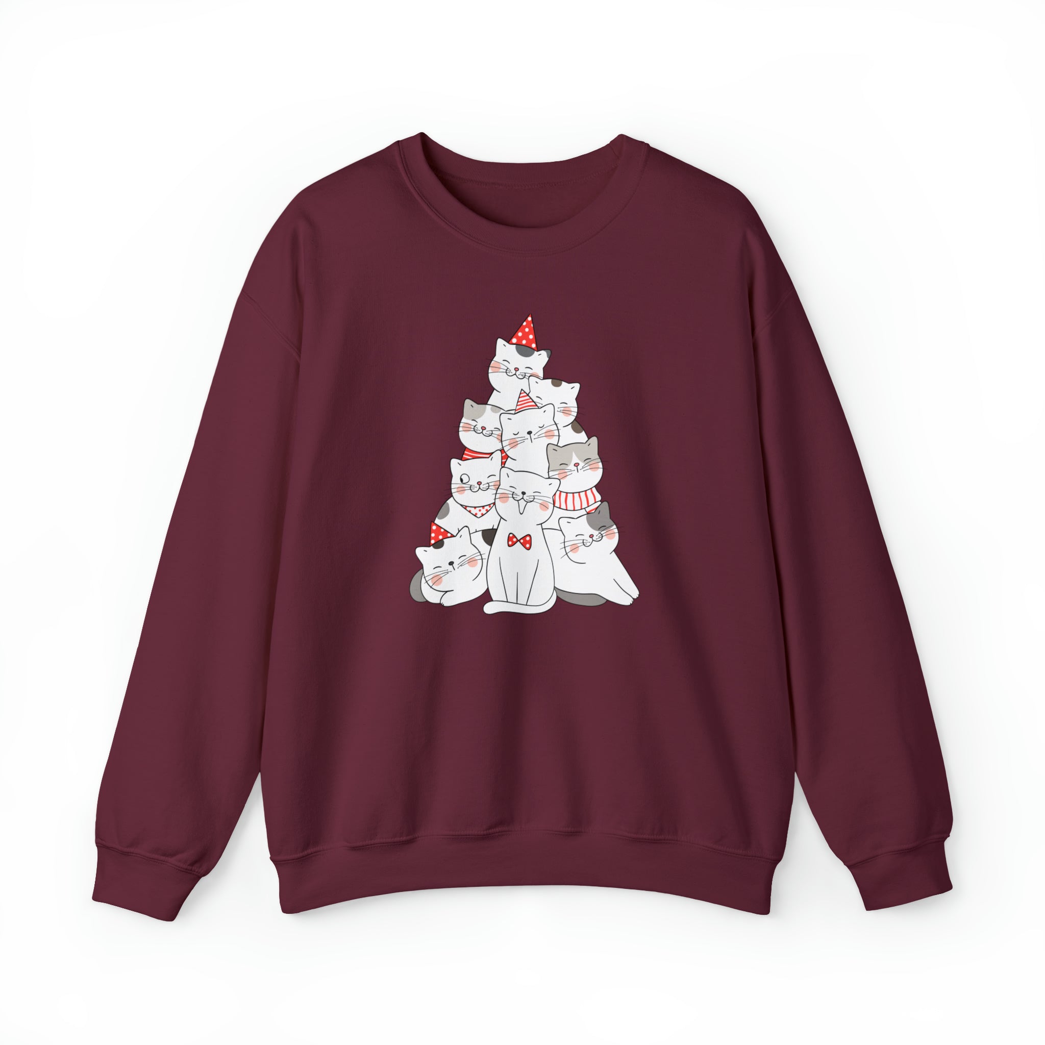 Christmas Cat Tree Sweatshirt - PrintMarvelsInc#