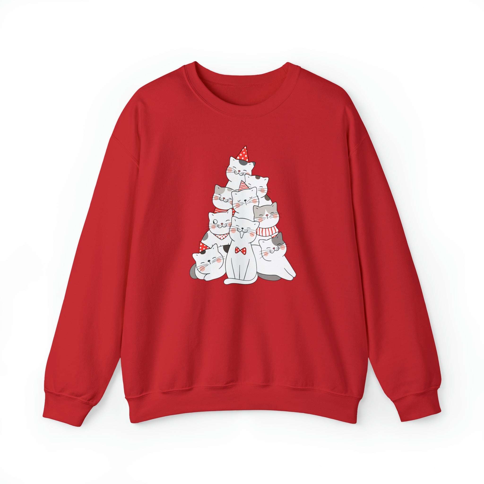 Christmas Cat Tree Sweatshirt - PrintMarvelsInc#