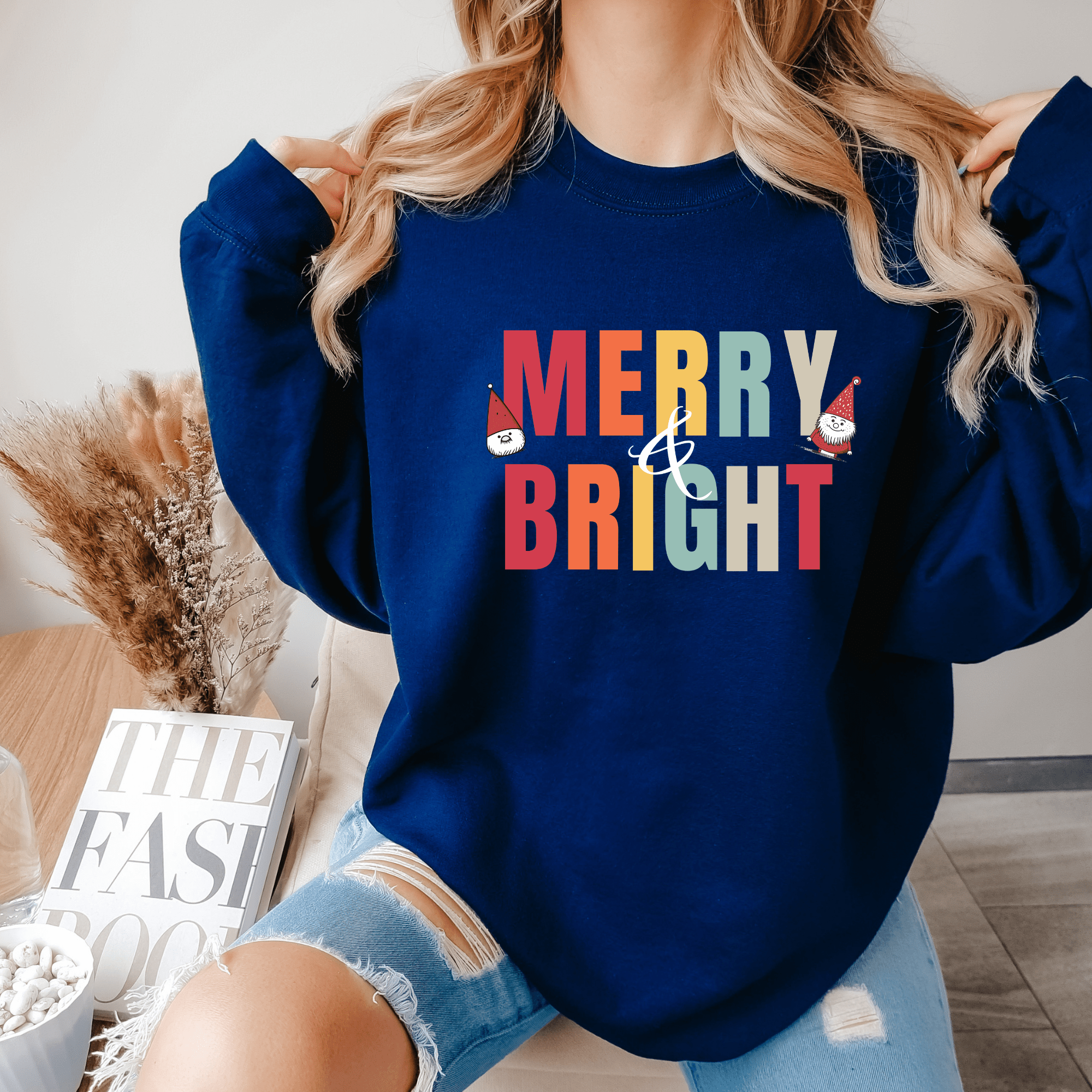 Merry and Bright Christmas Sweatshirt - PrintMarvelsInc#