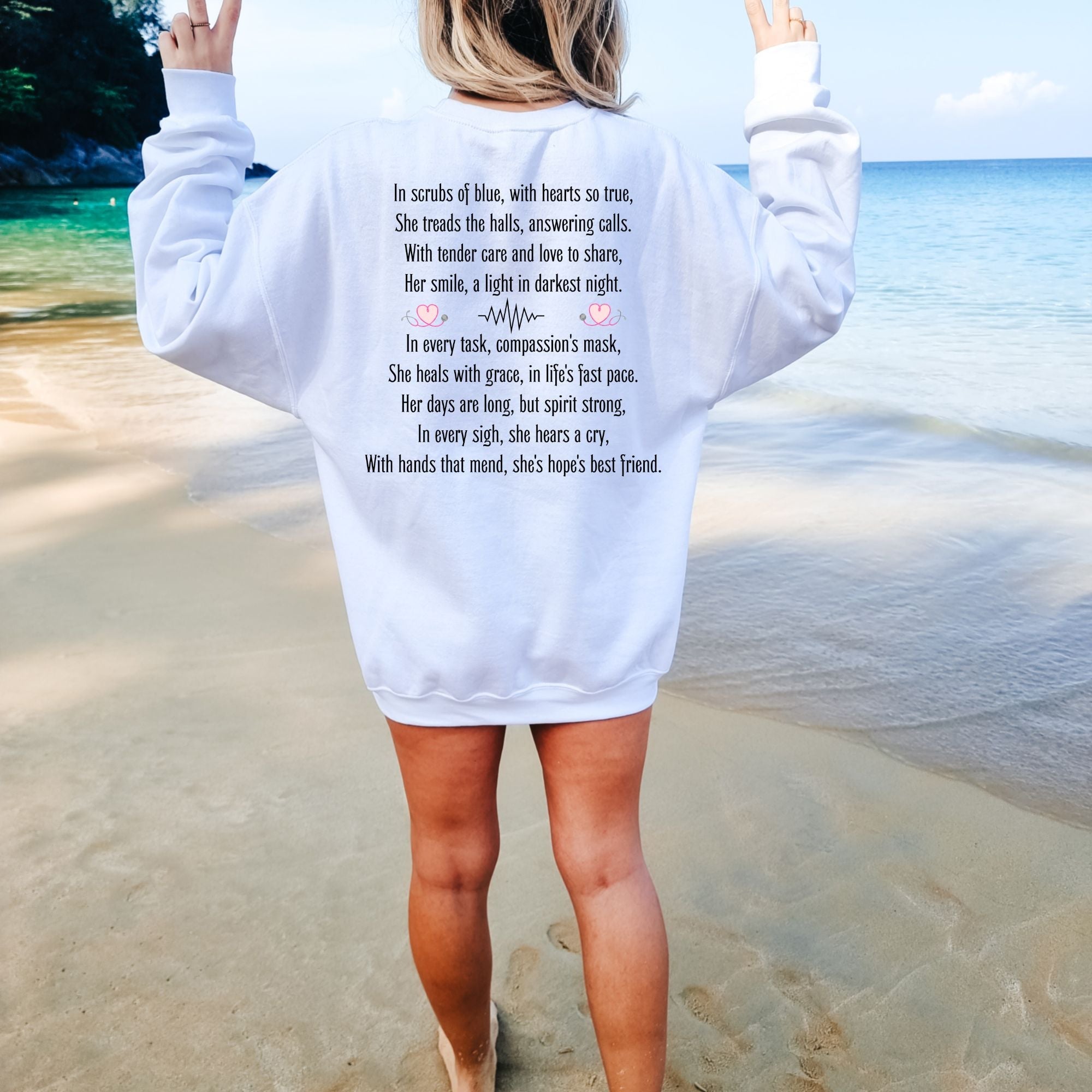 Nurse Daily Life Poem Crewneck Sweatshirt - PrintMarvelsInc#