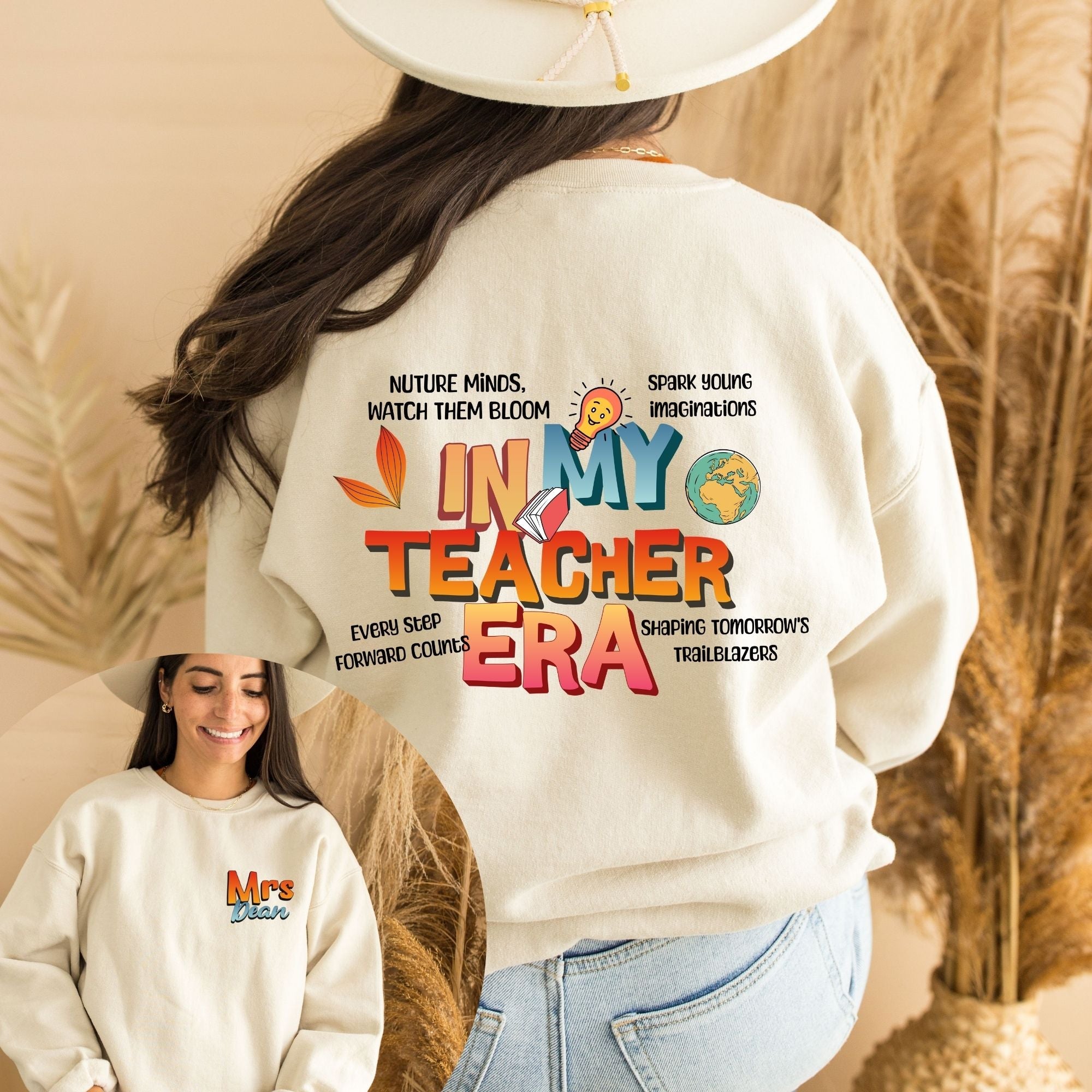 Personalized In My Teacher Era Name Sweatshirt - PrintMarvelsInc#