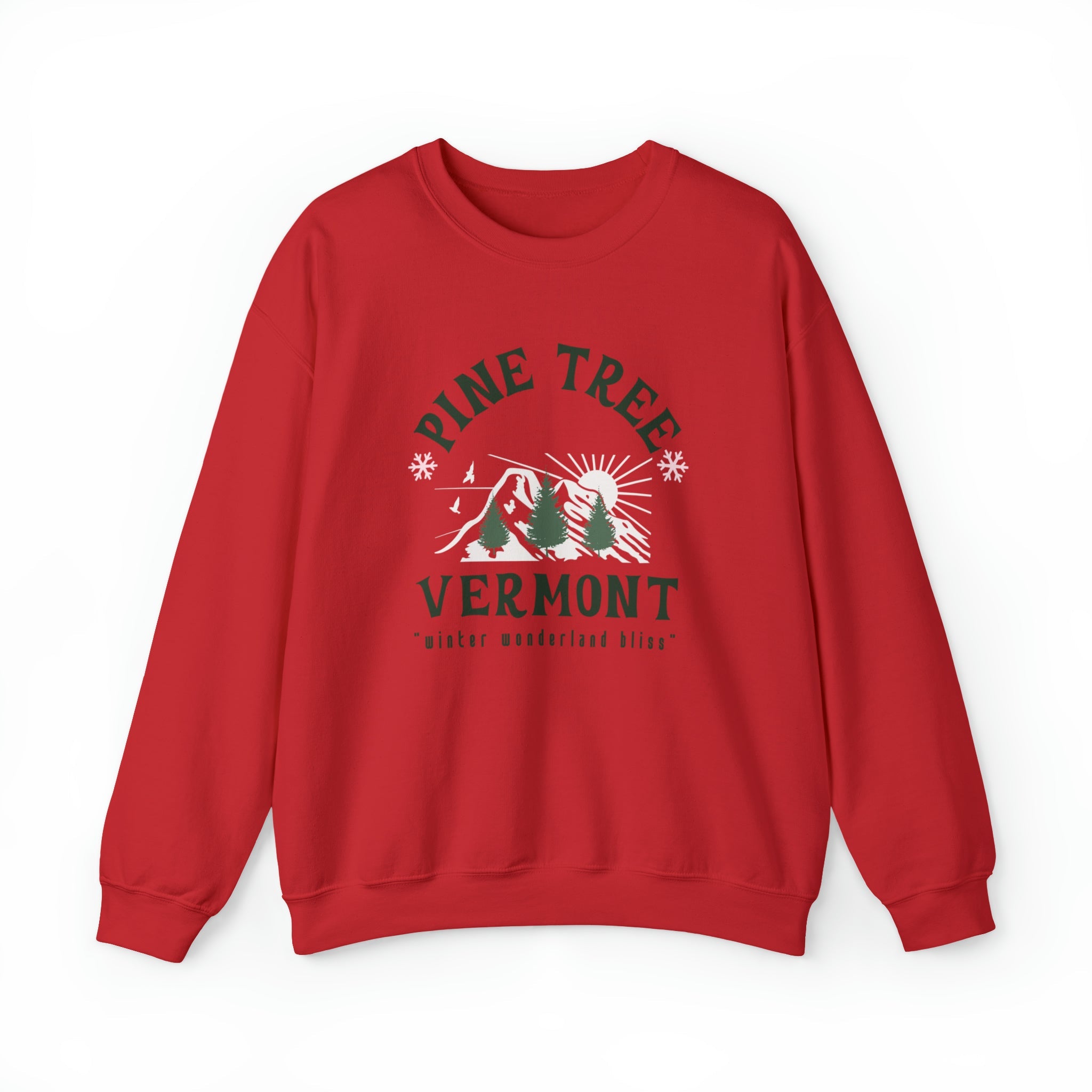 Pine Tree Vermont Crewneck Sweatshirt - PrintMarvelsInc#