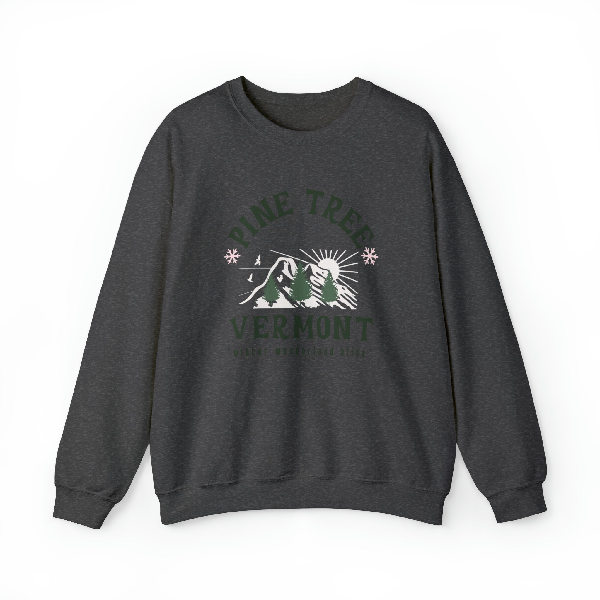 Pine Tree Vermont Crewneck Sweatshirt - PrintMarvelsInc#