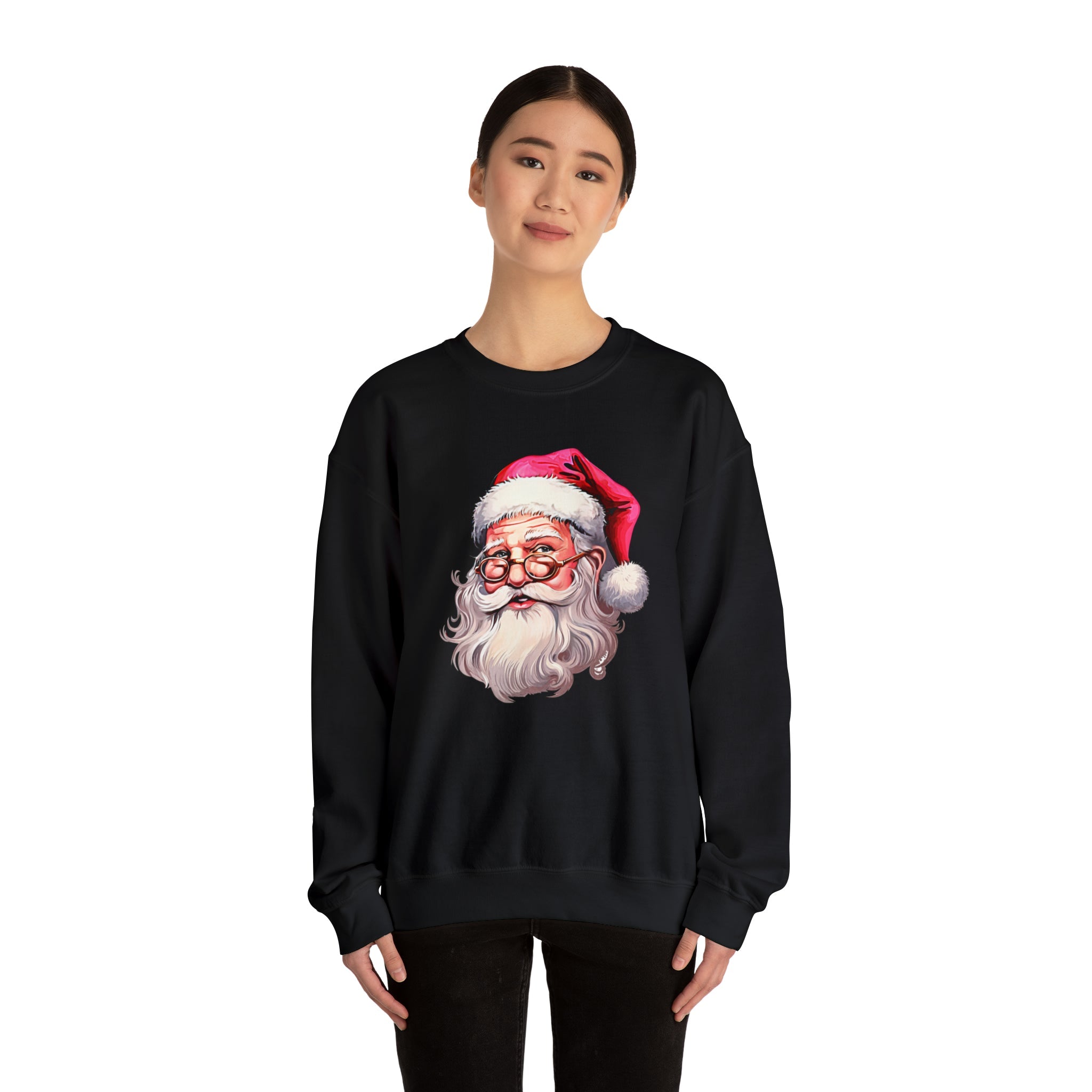 Retro Pink Santa Crewneck Sweatshirt - PrintMarvelsInc#