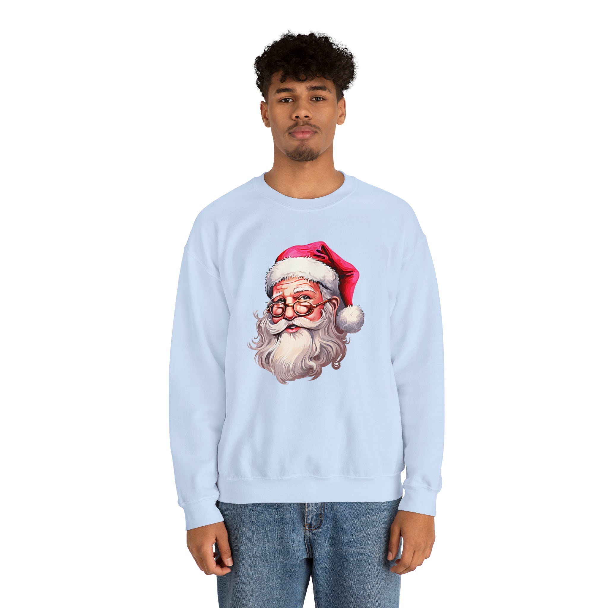 Retro Pink Santa Crewneck Sweatshirt - PrintMarvelsInc#