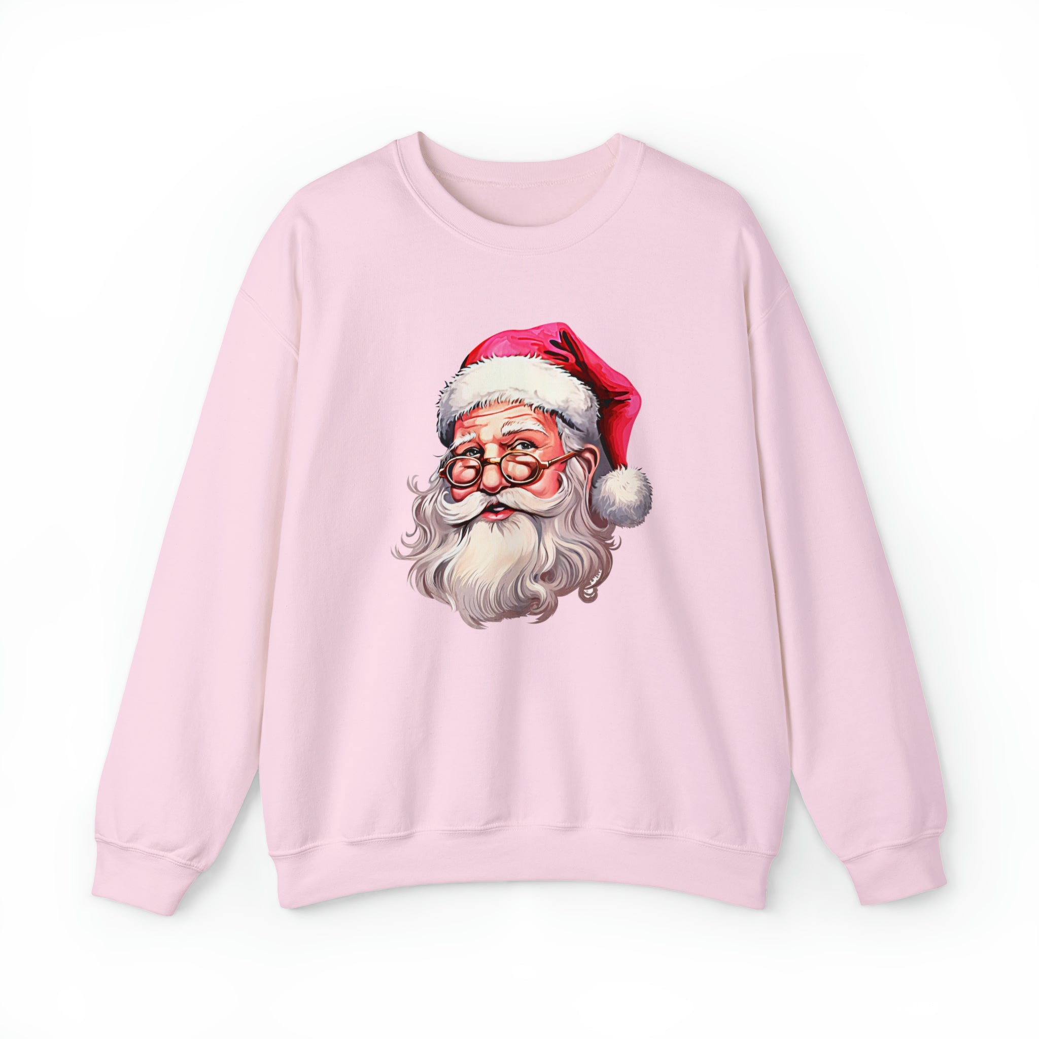 Retro Pink Santa Crewneck Sweatshirt - PrintMarvelsInc#