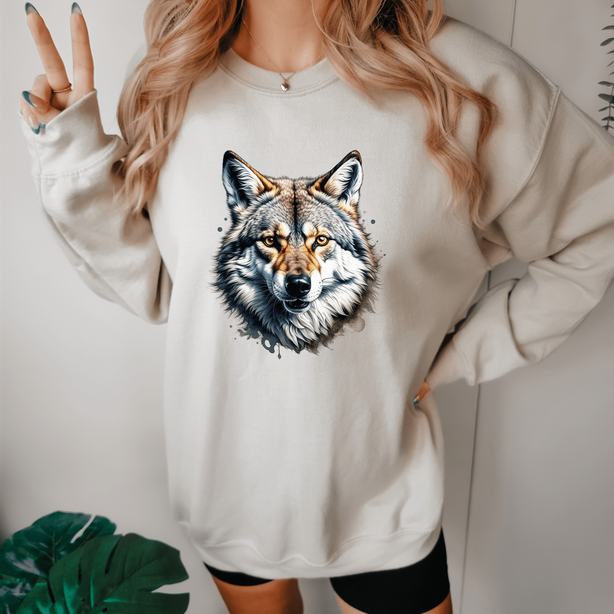 Wolf Sweatshirt - PrintMarvelsInc#